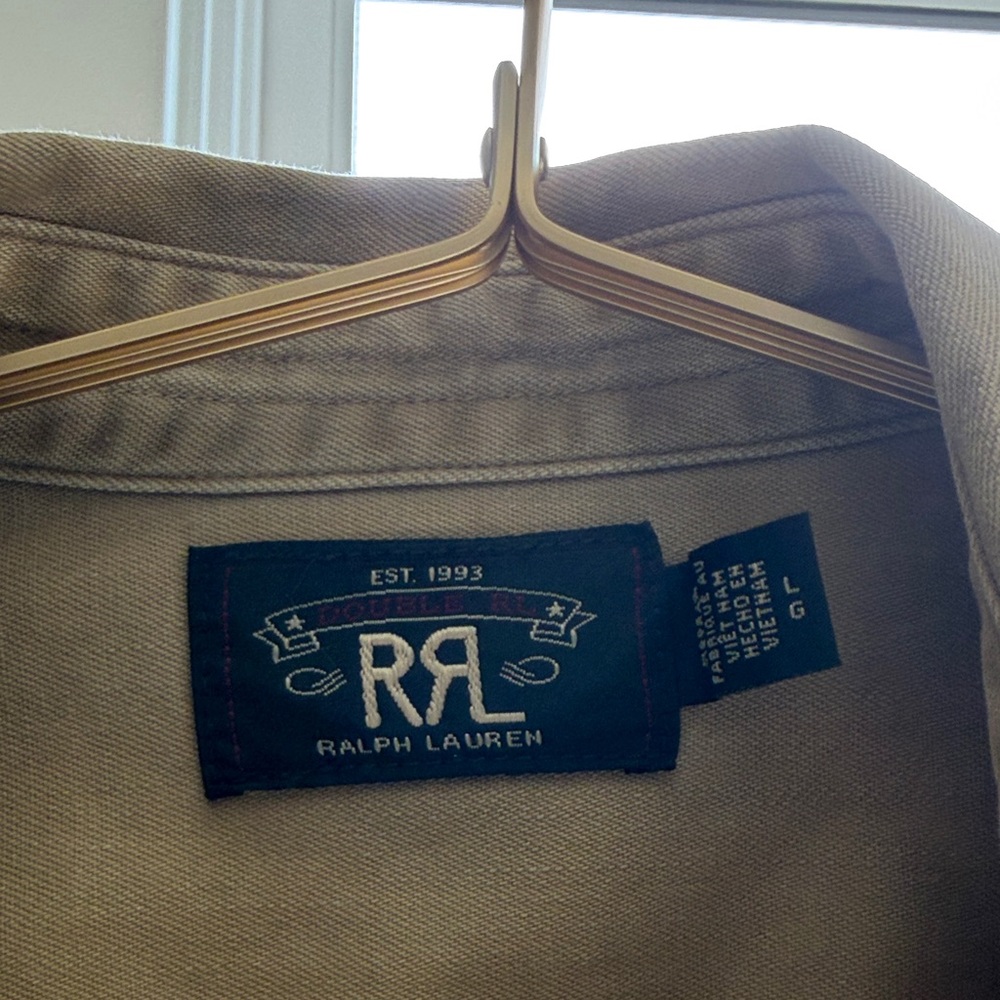 Ralph Lauren Double RL Tan Shirt - Picture 3 of 6